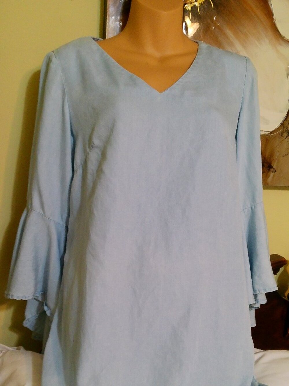 FADED CHAMBRAY DRESS HOPE AND HARLOW SIZE  SIZE 8 PETITE